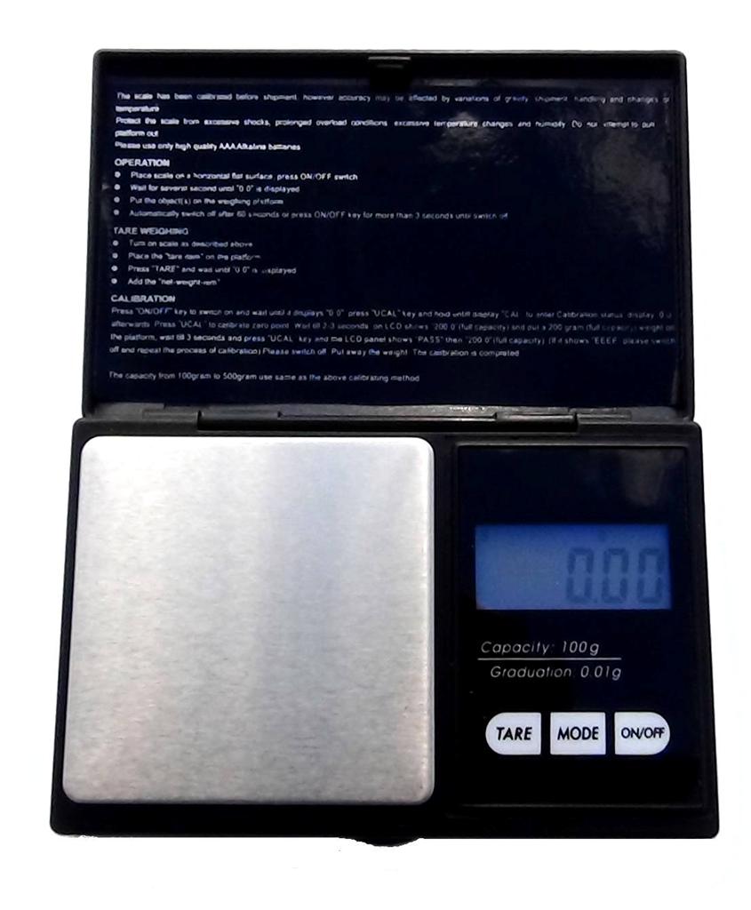 100 x .01g Digital Milligram Scale. BLACK Pocket 6 Modes | Power Grown
